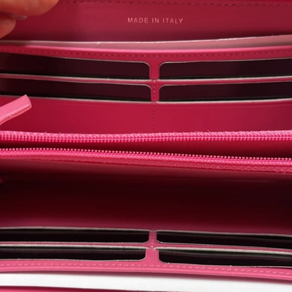 RARE Chanel pink Ombre quilted lambskin long zippered wallet a/ pink cc ! - Picture 13 of 17